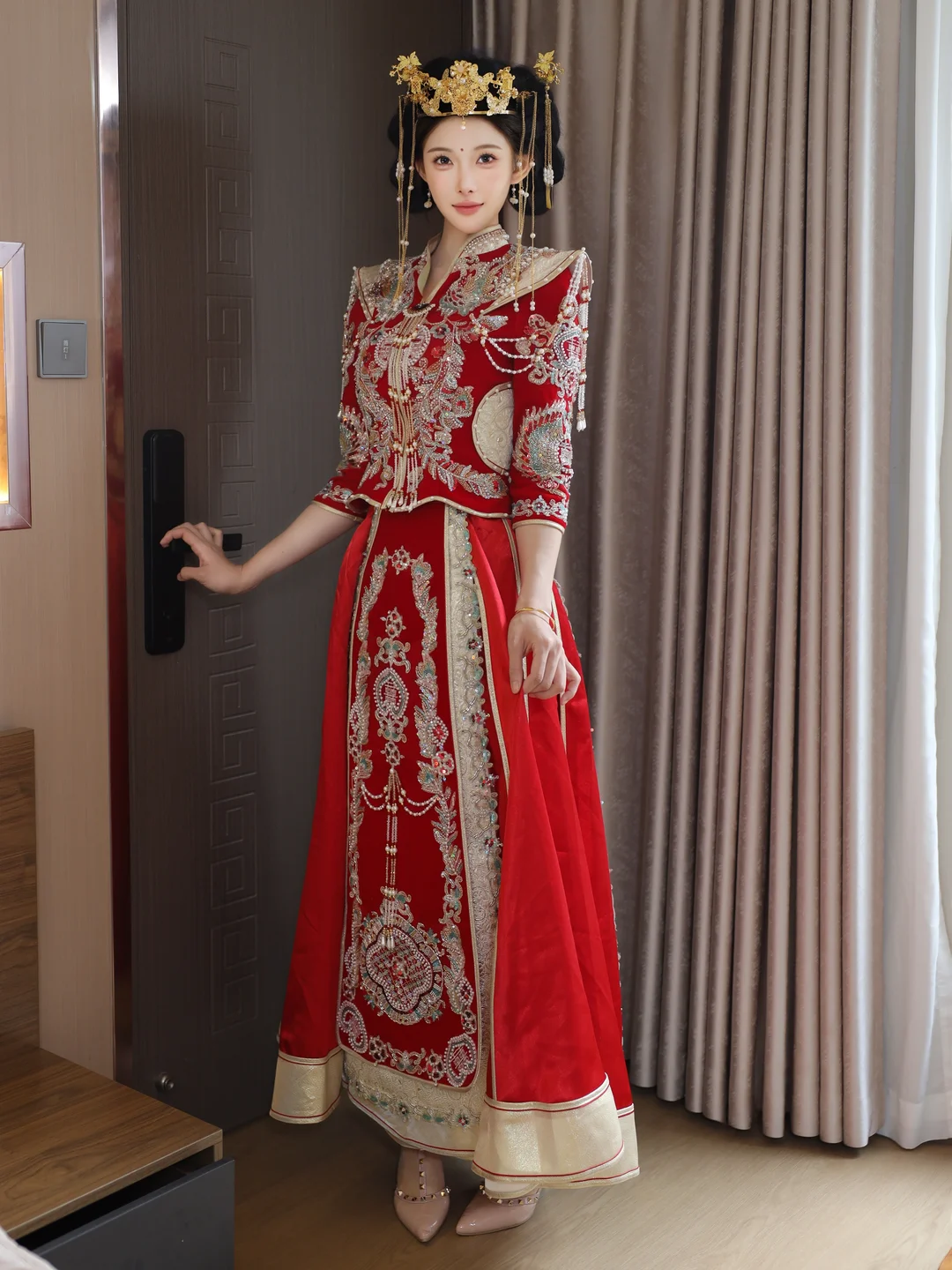 梨霜儿 - No.004 新娘红装 [113P-2.3GB] tg@simisebaisi 【丝足阁】012.webp